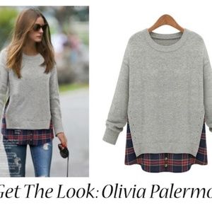 Goodnight Macaroon Grey flannel sweater